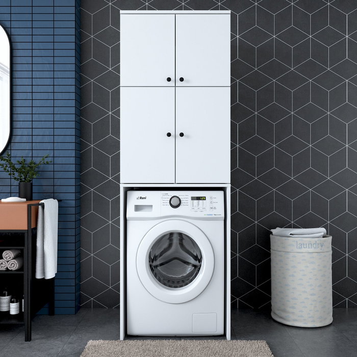 Hanah Home Armario para Lavadora Blanco Hanah Home Armario para Lavadora Blanco